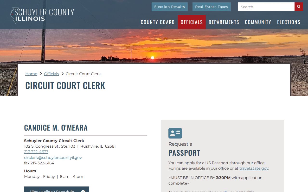 Schuyler County Circuit Clerk official case records page