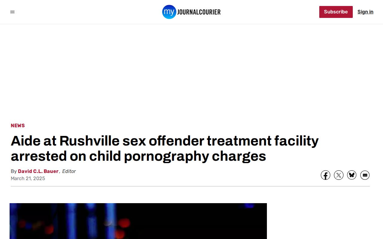 Regional news source showing multi-agency Rushville arrest coverage